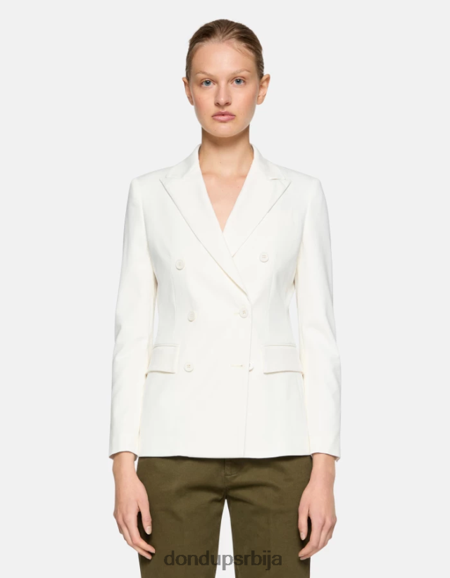 двоструки памучни блејзер Жене 662008372 алабастро DONDUP Одећа