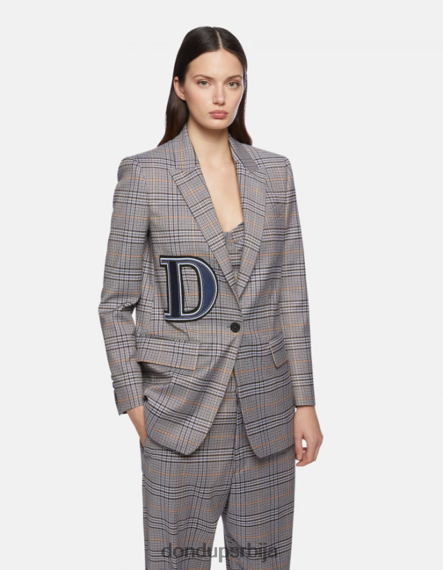 једноредни блејзер принца од Велса Жене 662008375 Плави DONDUP Одећа