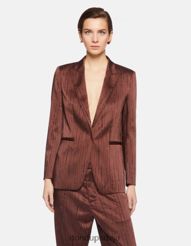 једноструки сатенски сако Жене 662008380 циоццолато DONDUP Одећа