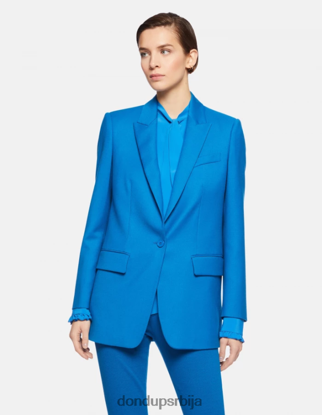 једноструки фланелски сако Жене 662008386 тиркизно DONDUP Одећа