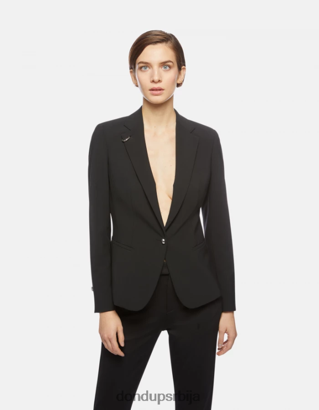 једноструки вунени сако Жене 662008389 црн DONDUP Одећа