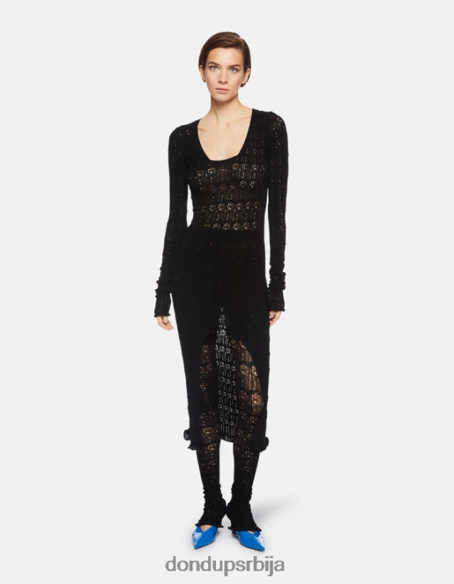 уска хаљина од чипке Жене 662008284 црн DONDUP Одећа