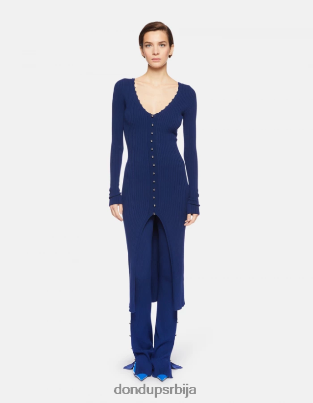 дуга хаљина од вискозе Жене 662008287 Плави DONDUP Одећа