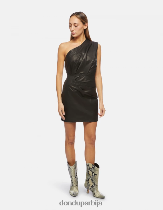 кратка хаљина од напа коже Жене 662008291 црн DONDUP Одећа