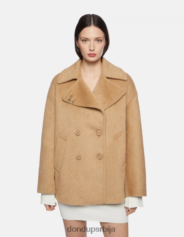 дупли платнени капут Жене 662008342 цимет DONDUP Одећа