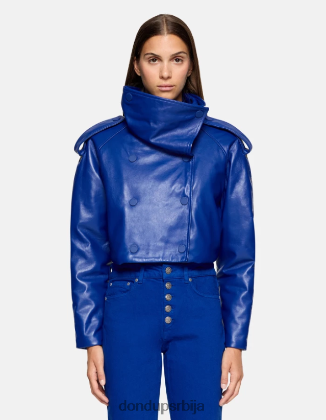 превелика напа кожна јакна Жене 662008348 краљевско плаво DONDUP Одећа