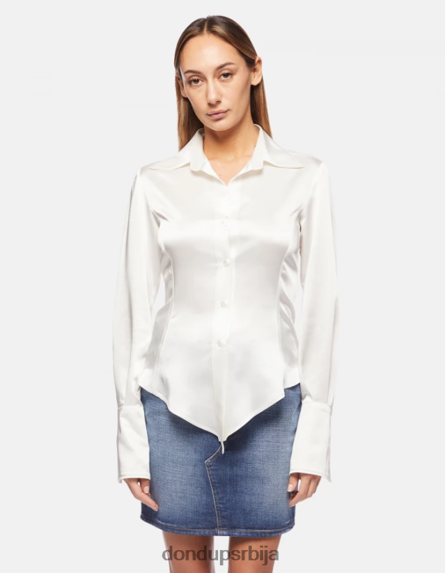 уске сатенске кошуље Жене 662008254 алабастро DONDUP Одећа