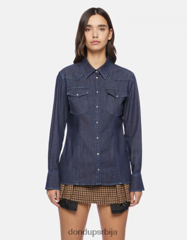 слим фит тексас кошуља Жене 662008256 Плави DONDUP Одећа