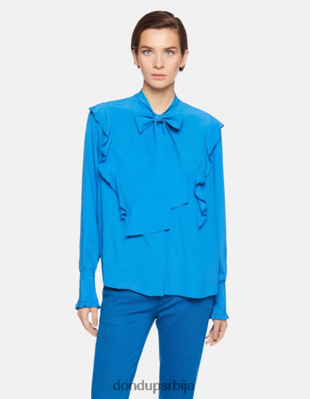 кошуља од мешавине свиле правилног кроја Жене 662008262 тиркизно DONDUP Одећа