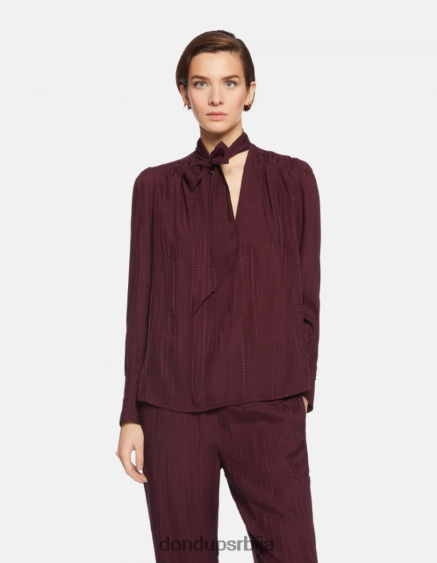 кошуља од мешавине свиле правилног кроја Жене 662008269 пругна DONDUP Одећа