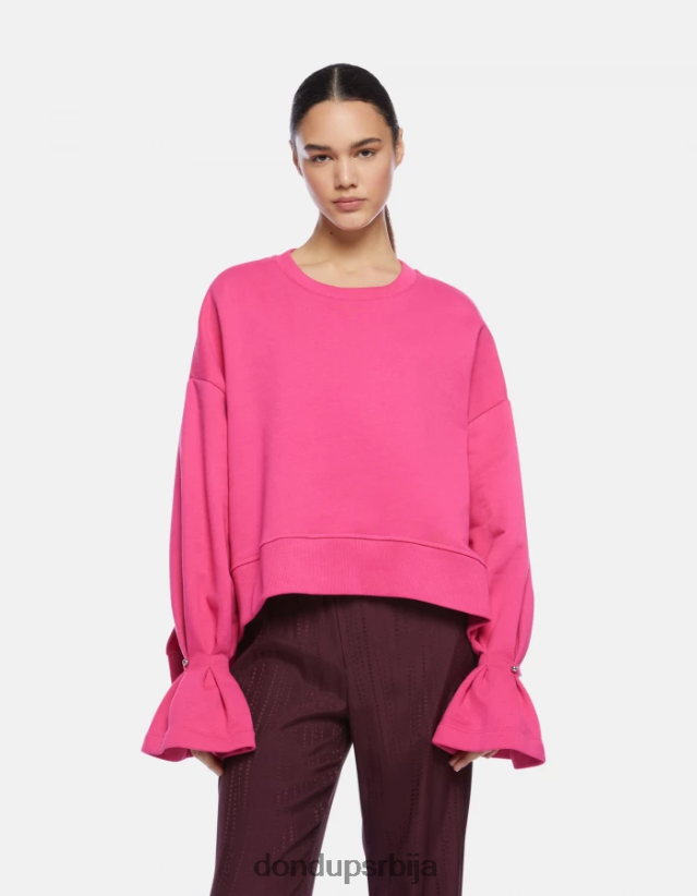 дуксерица нормалног кроја са округлим изрезом Жене 662008427 орхидеја DONDUP Одећа дуксерица нормалног кроја са округлим изрезом Жене 662008427 орхидеја DONDUP Одећа