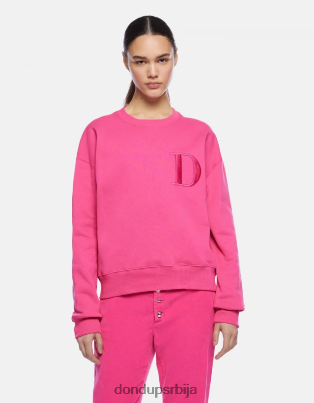 дуксерица нормалног кроја са округлим изрезом Жене 662008434 орхидеја DONDUP Одећа дуксерица нормалног кроја са округлим изрезом Жене 662008434 орхидеја DONDUP Одећа