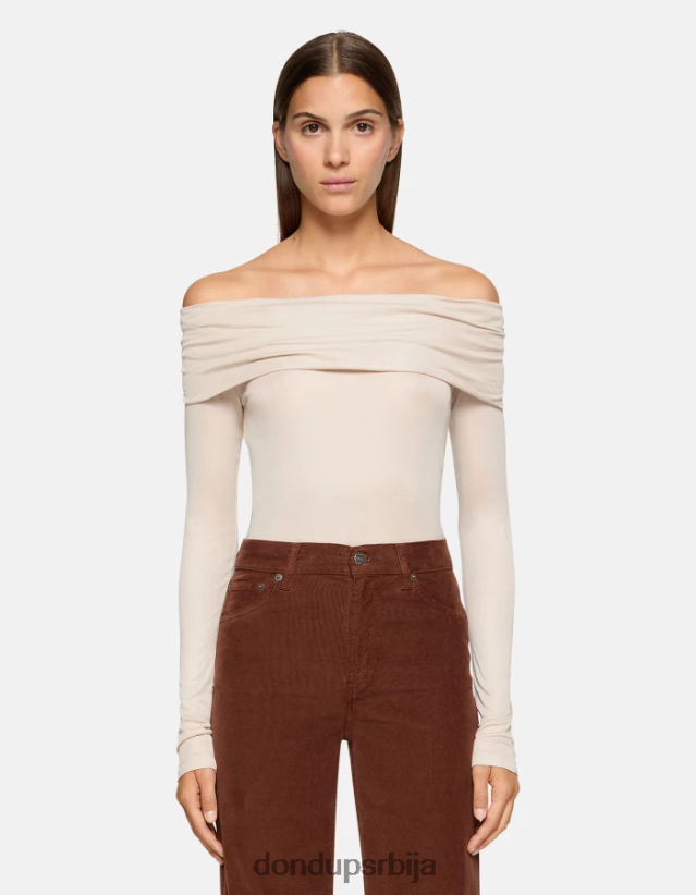 слим-фит интерлоцк мајица Жене 662008437 лиевито DONDUP Одећа