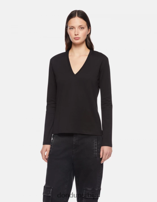 мајица од обичног дреса Жене 662008448 црн DONDUP Одећа