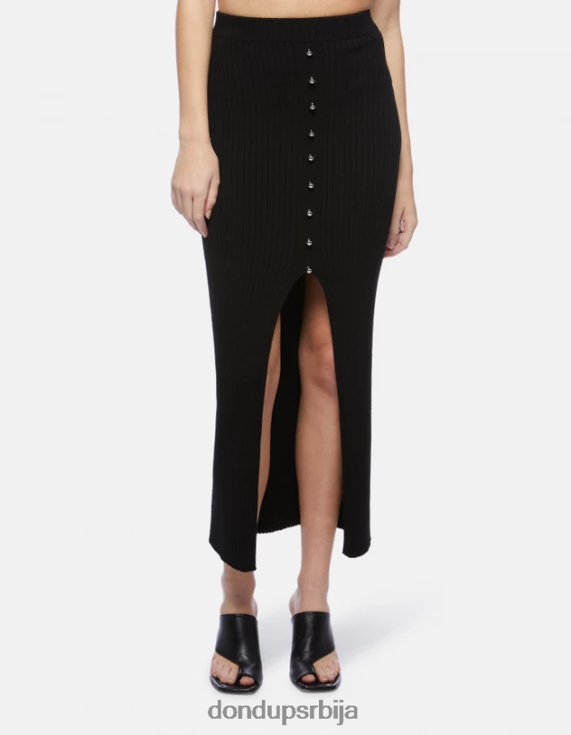 миди вискозна сукња Жене 662008407 црн DONDUP Одећа