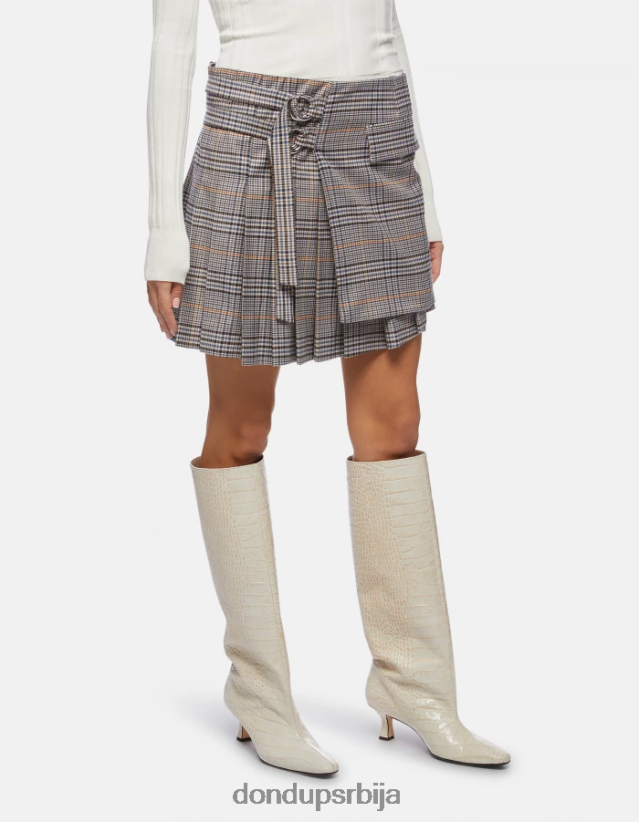 кратка сукња у каро принца од Велса Жене 662008409 Плави DONDUP Одећа