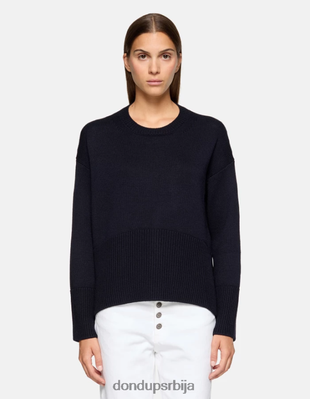 вунени џемпер са округлим изрезом Жене 662008297 Морнарско плаво DONDUP Одећа