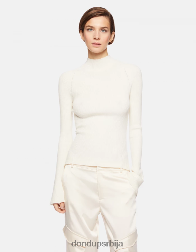 слим-фит џемпер са поло изрезом од вискозе Жене 662008306 лиевито DONDUP Одећа