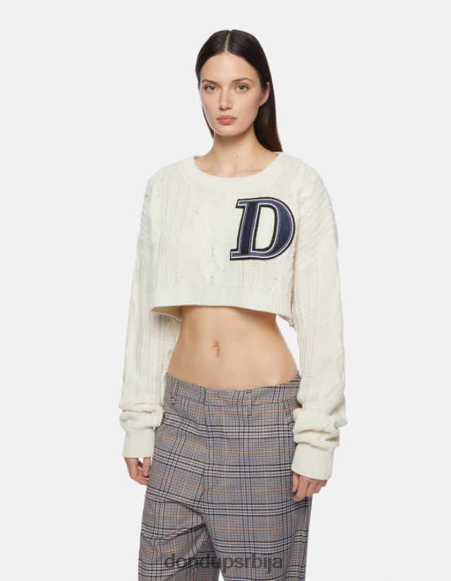 вунени џемпер са округлим изрезом Жене 662008326 бурро DONDUP Одећа