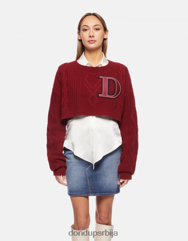 вунени џемпер са округлим изрезом Жене 662008327 барбабиетола DONDUP Одећа