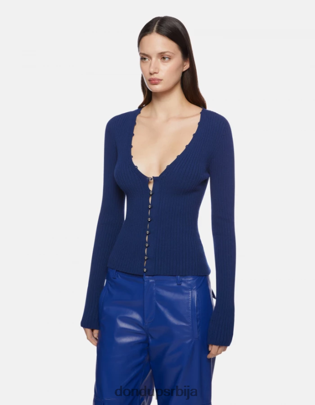 танак кардиган од вискозе Жене 662008338 Плави DONDUP Одећа