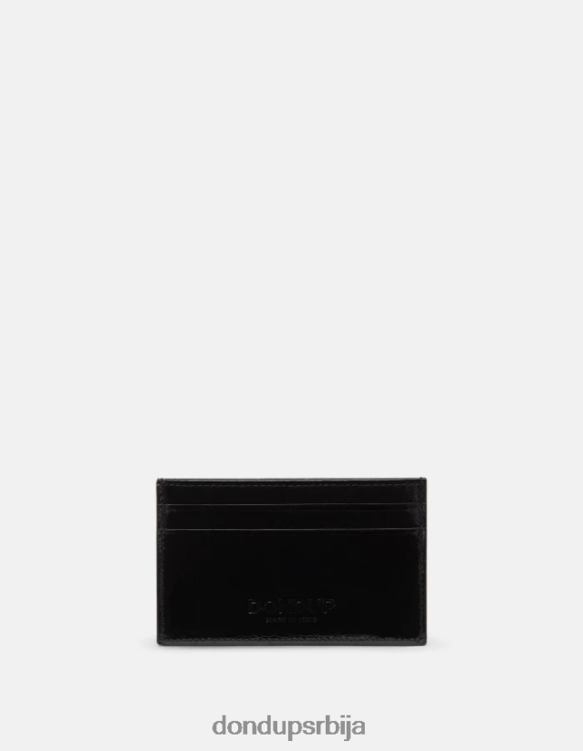 држач картице од сјајне коже Жене 662008507 црн DONDUP Прибор