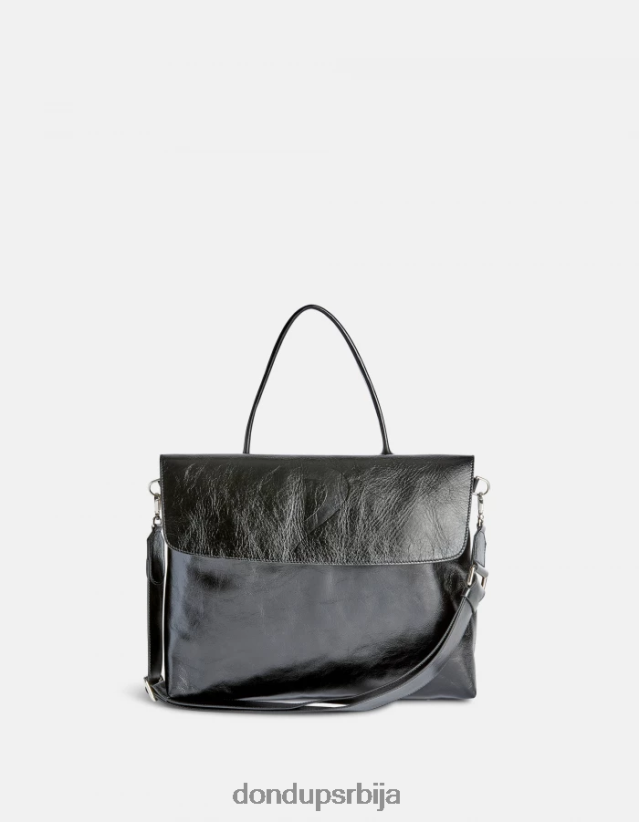 торба од сјајне коже Жене 662008484 црн DONDUP Прибор