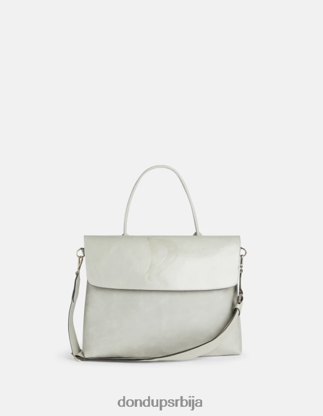 торба од сјајне коже Жене 662008488 светло сива DONDUP Прибор