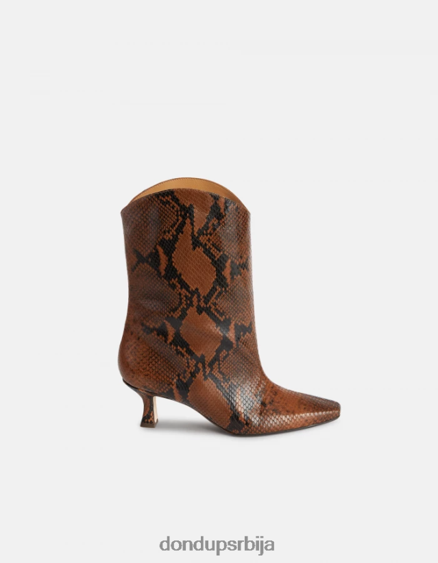 чизме од коже са ефектом питона Жене 662008465 циоццолато DONDUP обућа