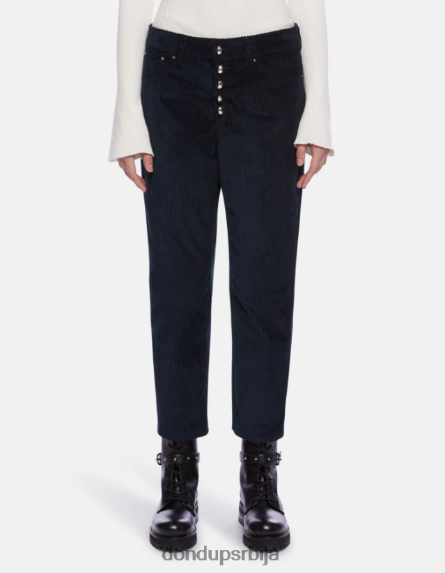 коонс широке сомотне панталоне Жене 662008108 Морнарско плаво DONDUP Одећа