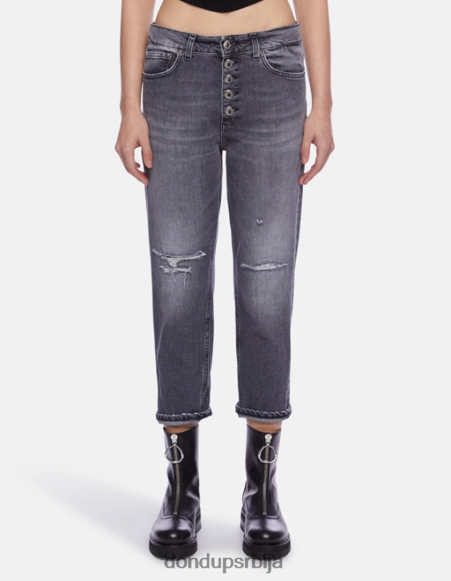 коонс лабаве растезљиве тексас фармерке Жене 662008114 црн DONDUP Одећа коонс лабаве растезљиве тексас фармерке Жене 662008114 црн DONDUP Одећа