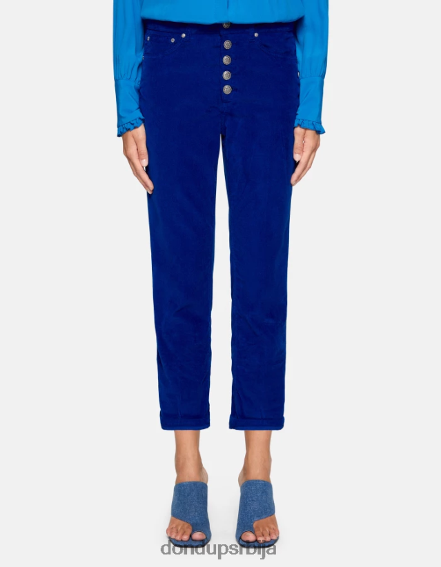 коонс широке сомотне панталоне Жене 66200874 краљевско плаво DONDUP Одећа