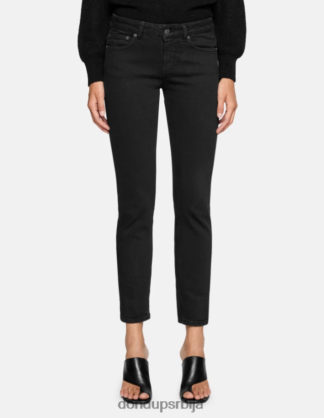 монро уске фармерке у растезљивом дениму Жене 66200823 црн DONDUP Одећа