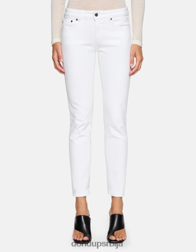 монро уске фармерке у растезљивом дениму Жене 66200824 бео DONDUP Одећа