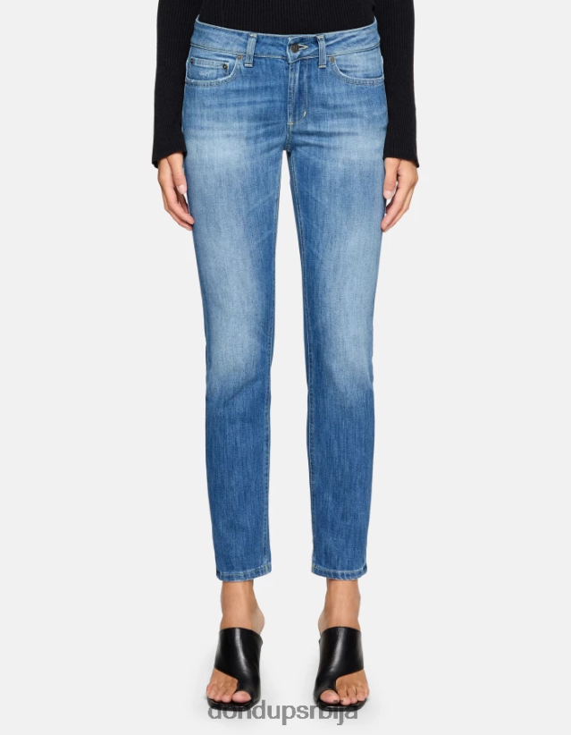 монро уске фармерке од растезљивог тексаса Жене 66200837 Плави DONDUP Одећа