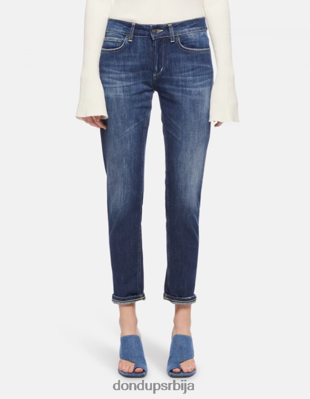 монро уске фармерке од растезљивог тексаса Жене 66200888 Плави DONDUP Одећа