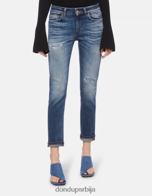 монро уске фармерке од растезљивог тексаса Жене 66200895 Плави DONDUP Одећа