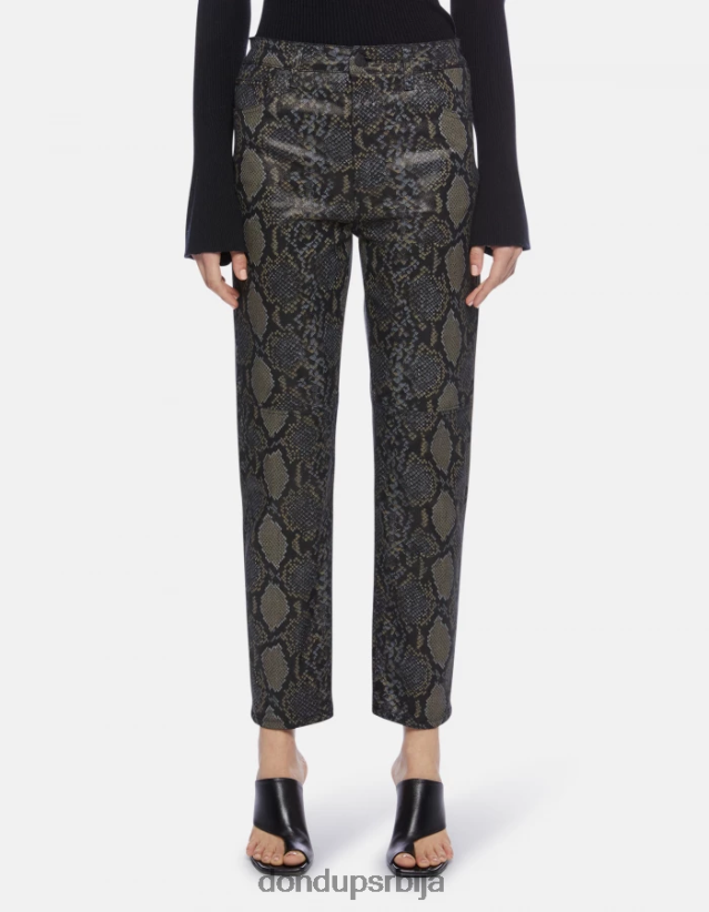 ницоле памучне панталоне стандардног кроја Жене 66200882 црн DONDUP Одећа