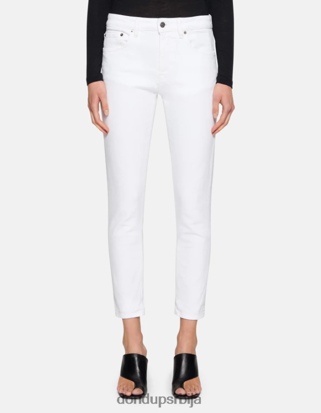 мила фармерке у облику шаргарепе у растезљивом дениму Жене 66200851 бео DONDUP Одећа