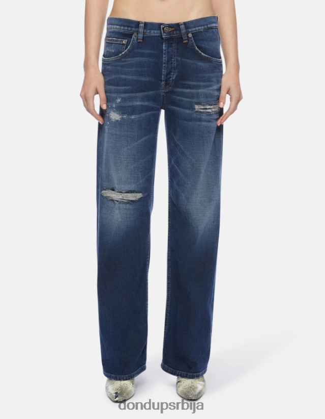 џеклин широке растезљиве фармерке од џинса Жене 662008100 Плави DONDUP Одећа
