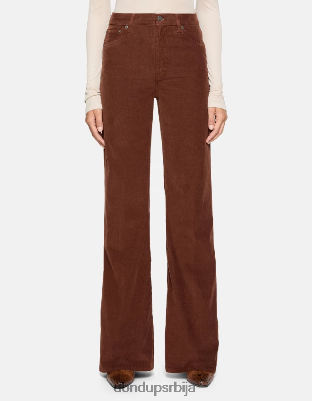 ћилибарске широке сомотне панталоне Жене 66200828 циоццолато DONDUP Одећа