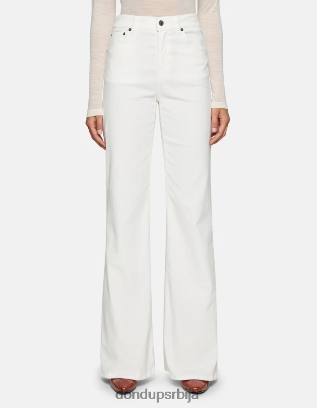 ћилибарске широке сомотне панталоне Жене 66200829 алабастро DONDUP Одећа