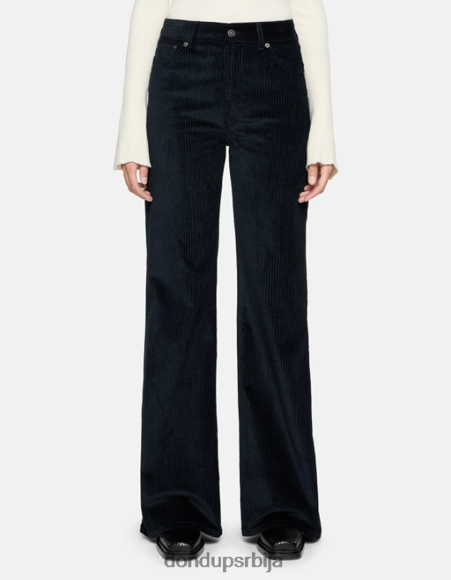 ћилибарске широке сомотне панталоне Жене 66200844 Морнарско плаво DONDUP Одећа