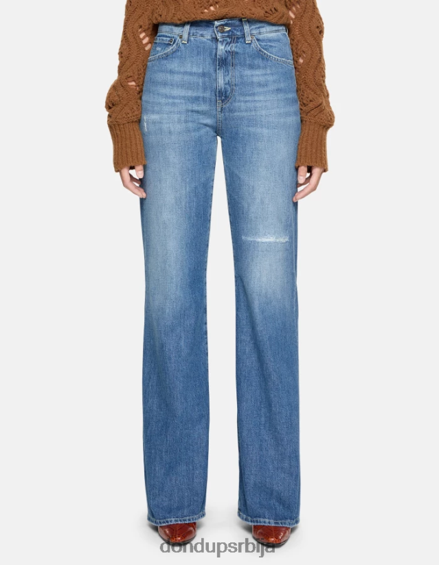 ћилибарне широке чврсте фармерке од џинса Жене 66200869 Плави DONDUP Одећа