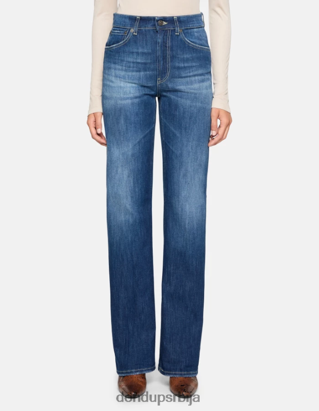 Мејбл широке растезљиве фармерке од џинса Жене 6620088 Плави DONDUP Одећа