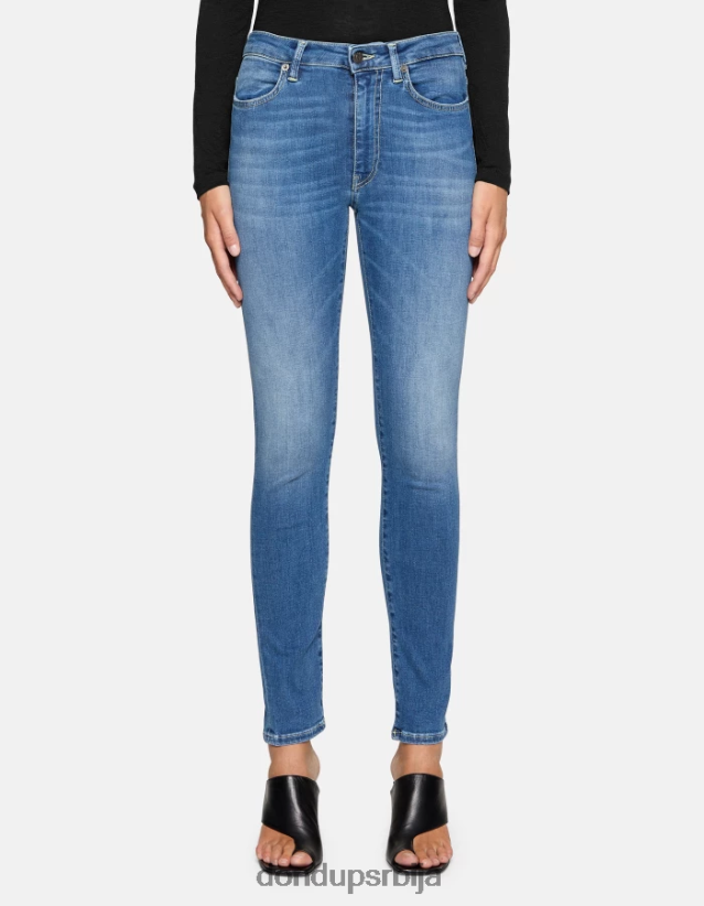 ирис супер скинни фармерке од растезљивог тексаса Жене 66200838 Плави DONDUP Одећа