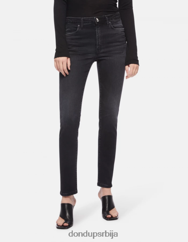 ирис супер скинни фармерке од растезљивог тексаса Жене 66200878 црн DONDUP Одећа