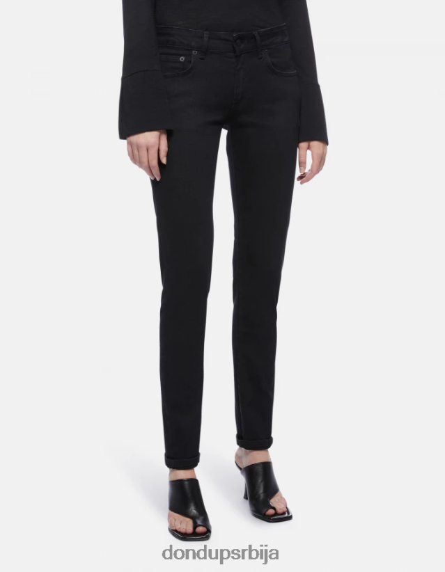 гаиа супер скинни деним фармерке Жене 66200883 црн DONDUP Одећа