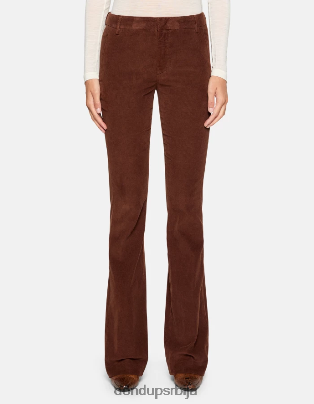 леки боотцут панталоне од сомота Жене 662008122 циоццолато DONDUP Одећа