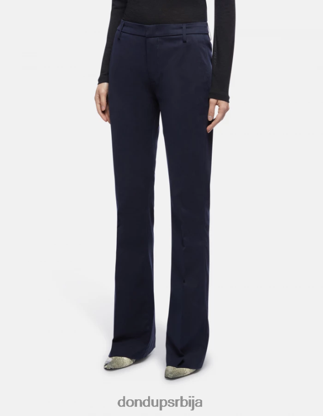 леки боотцут панталоне од памука Жене 662008168 Морнарско плаво DONDUP Одећа